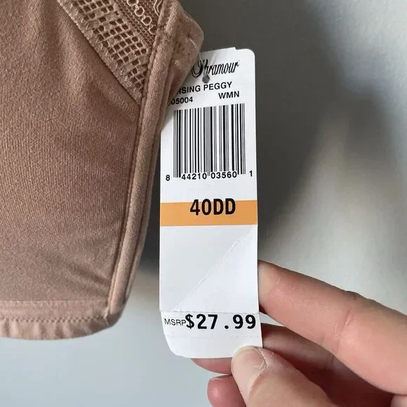 Paramour Nursing Peggy Nude Breastfeeding Bra Wire Free Nude Women's 40DD NWT - Picture 6 of 9